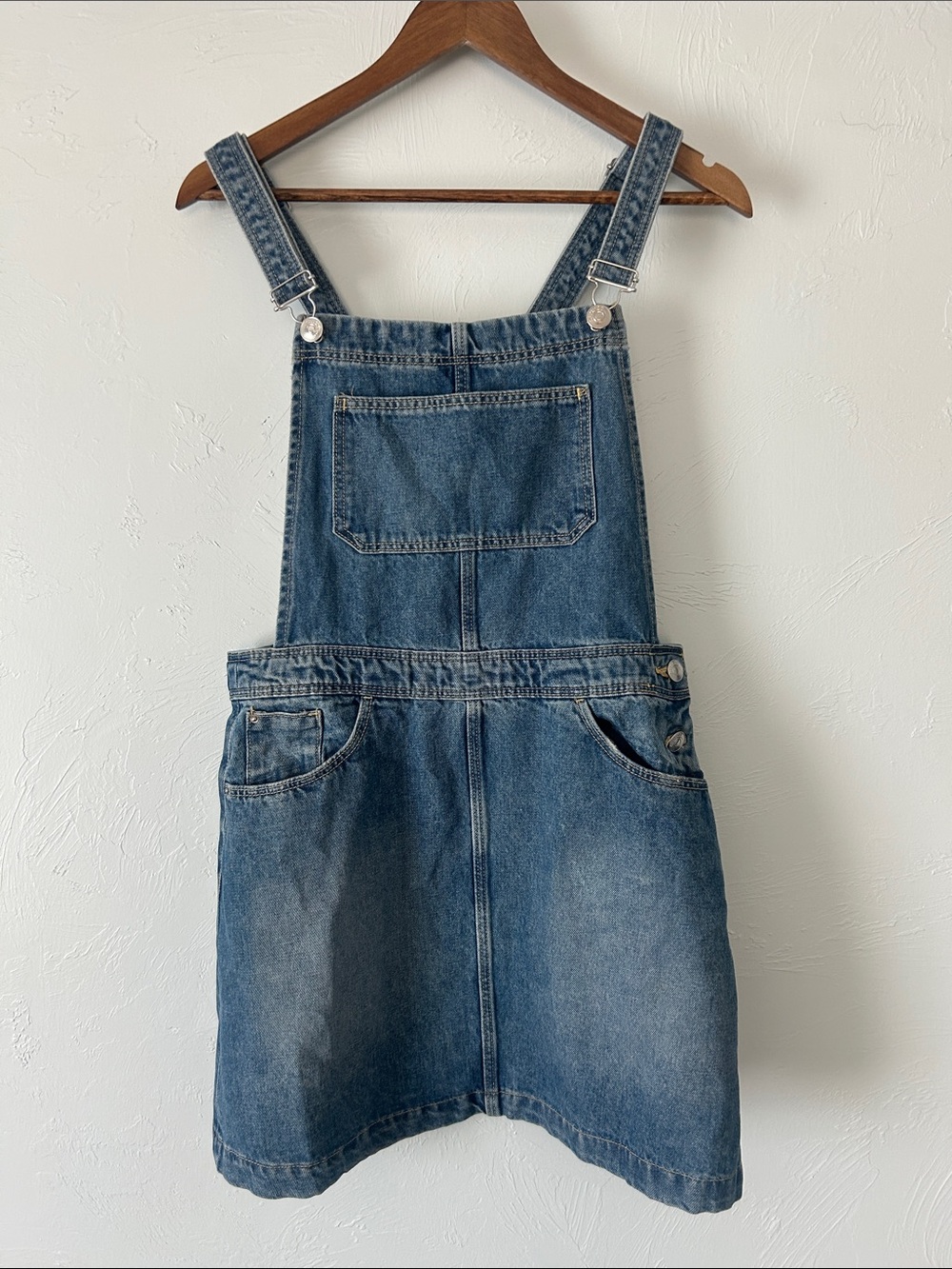 H&M Denim Overall Mini Dress - Blue